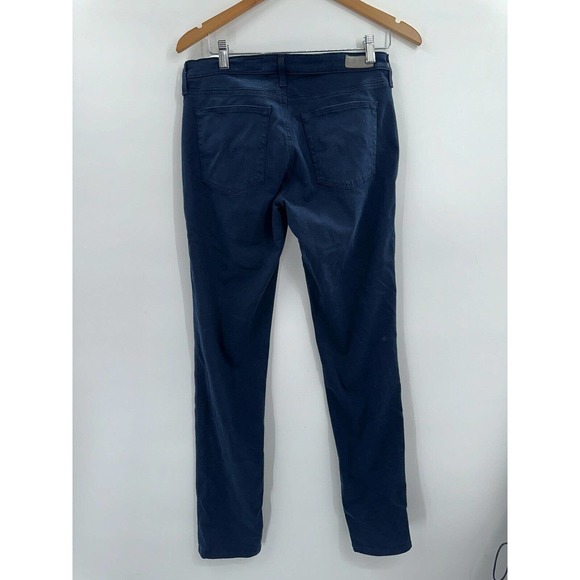 AG Adriano Goldschmied Prima Cigarette Navy Straight Leg Pants - Picture 4 of 9